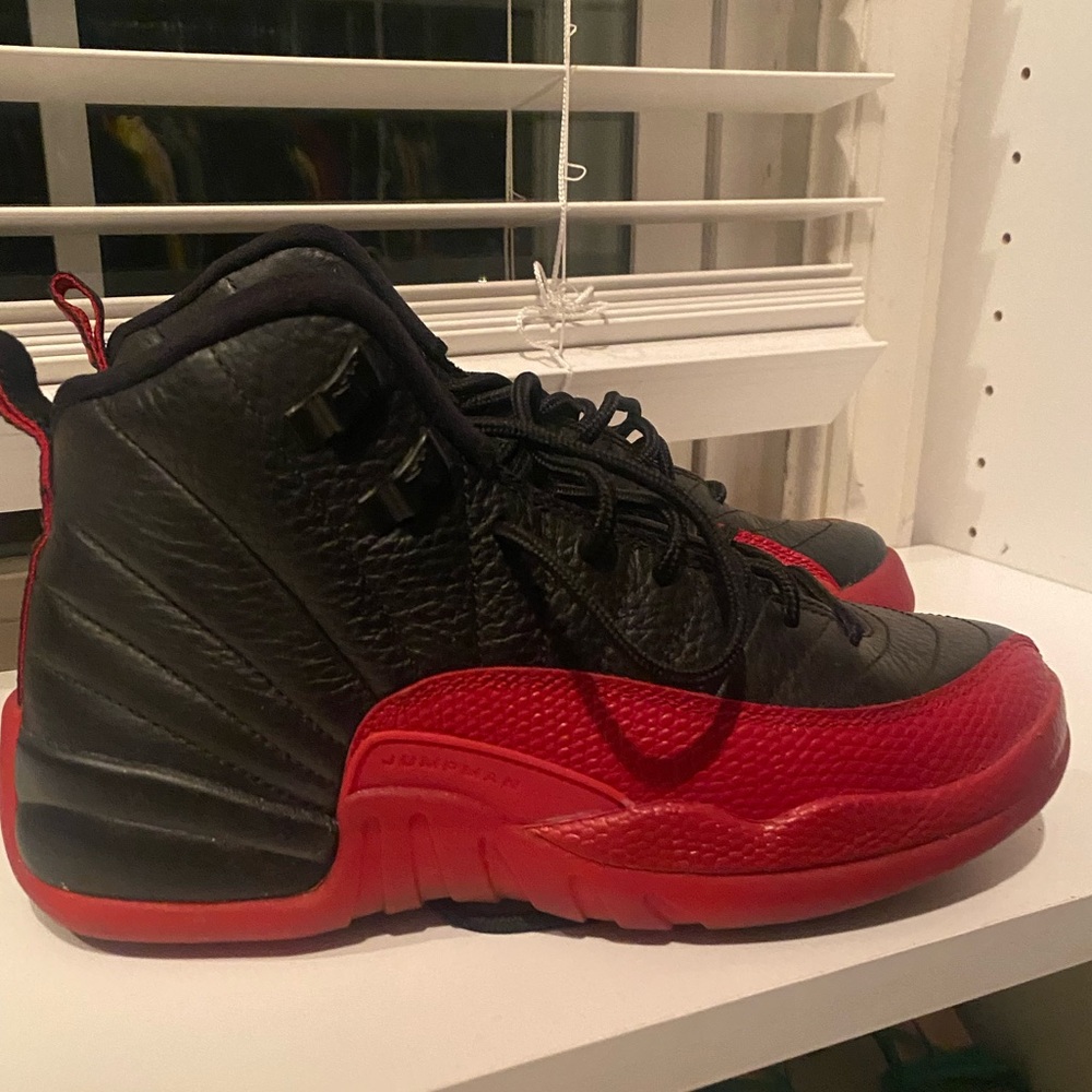 Youth Black and Red Athletic Sneakers